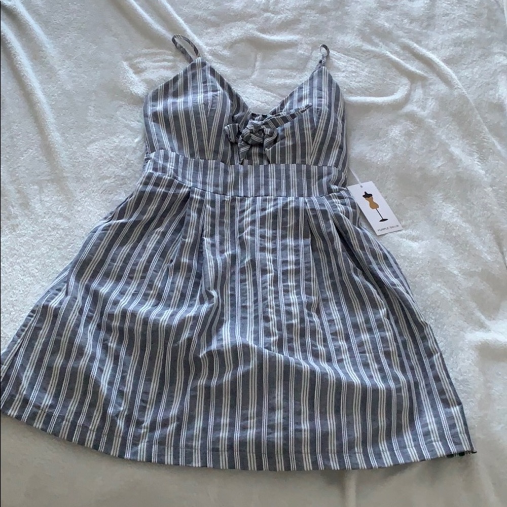 NWT Purple snow short flowing dress